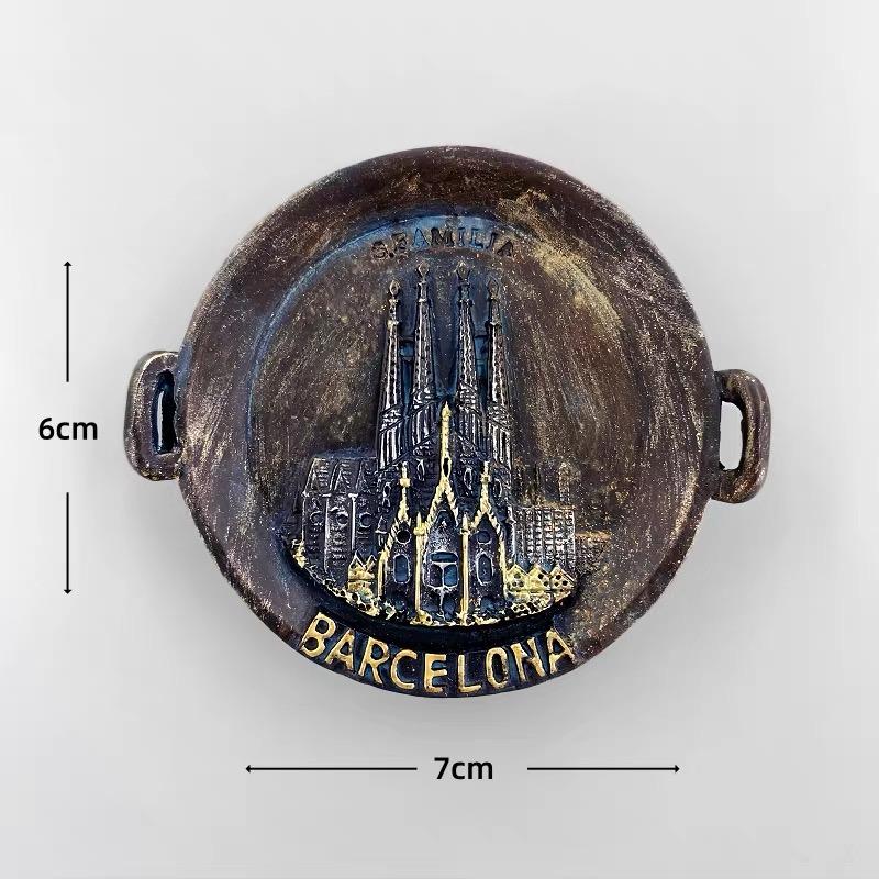 Valencia Castle Fridge Magnet Spain Travel Souvenir Cuenca Tenerife Menorca Resin Craft For Home Kitchen Decoration