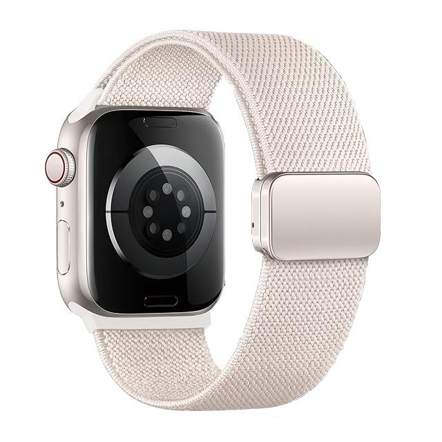 Magnetic Loop For Apple Watch Band 40mm 44mm 45mm 49mm 41mm Scrunchie Nylon Bracelet Iwatch Series Ultra 2 9 3 6 7 8 Se 10 Strap