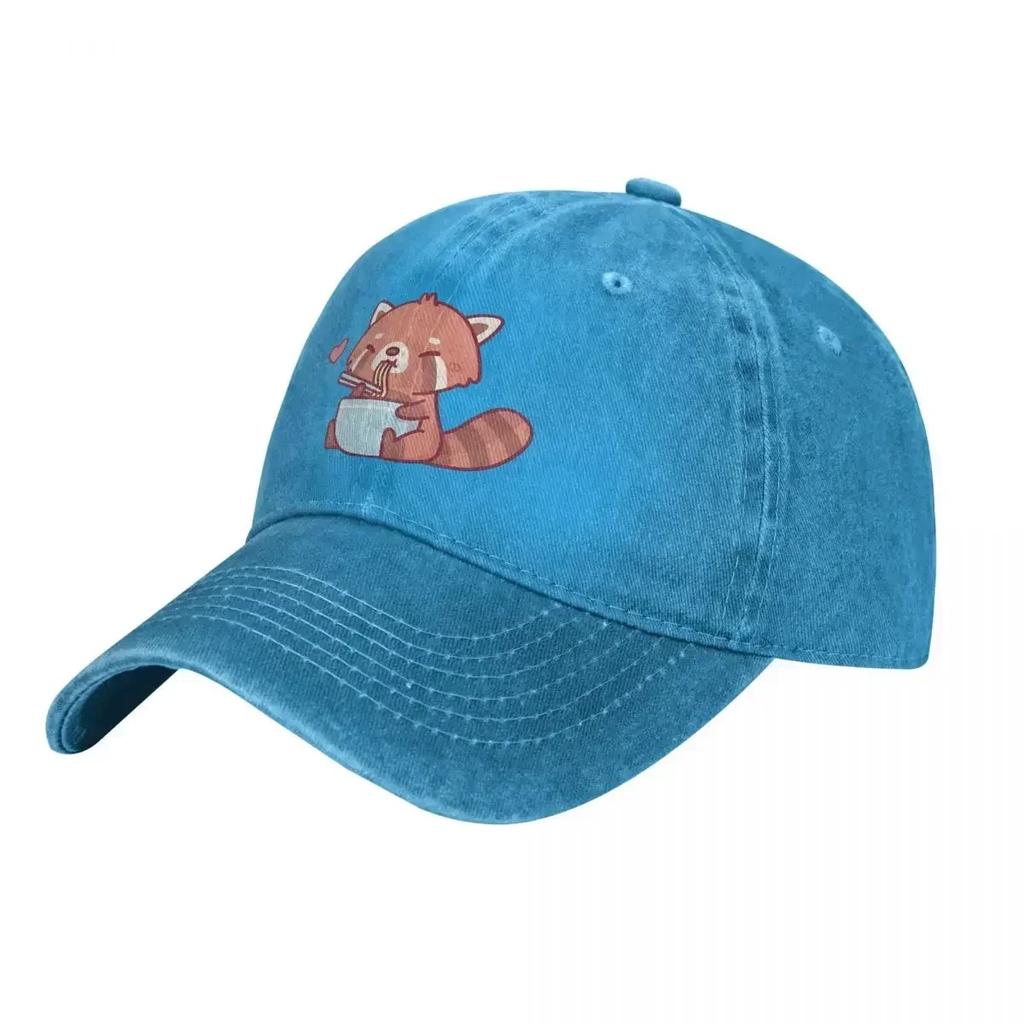 Baseball Caps Hats Cute Little Red Panda Eating Ramen Dad Hat For Man Hip Hop Caps Sun Shade Hats