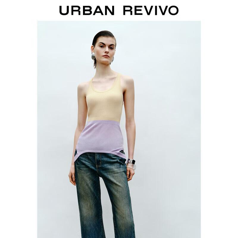 UR 2025 Spring Women s Color-block Sleeveless Knit Top M