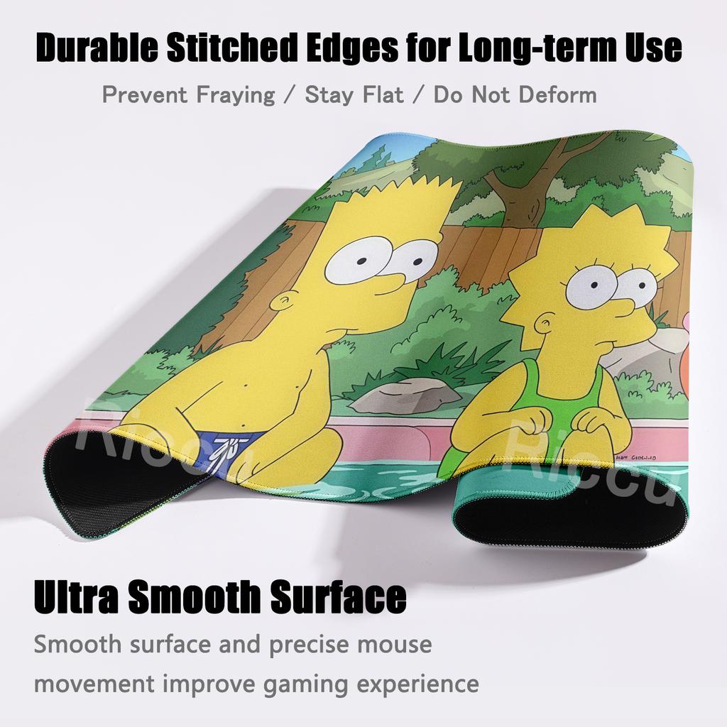XXL Cartoon T-The Cool S-Simpsons PC Mouse Pads Computer Keyboard Office Large Non-slip Desk Mat Game Locking Edge Rubber Carpet