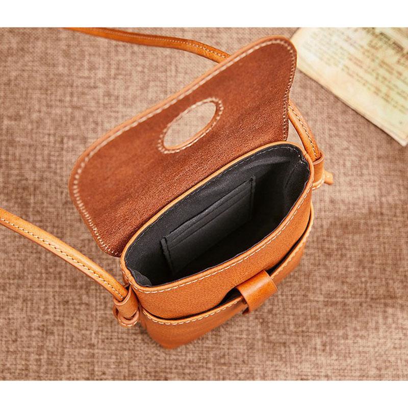 Fashion Cow Leather Cross body Bags For Woman Retro Casual Luxury Design Phone Purse Custom Initials Lady Business Shoulder Bag
