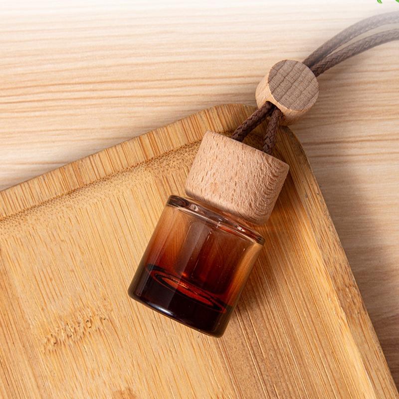 1Pcs Car Essential Oil Diffuser Fragrance Air Freshener Scent Perfume Bottle Ornament Small Round Cap Empty Bottle Pendant