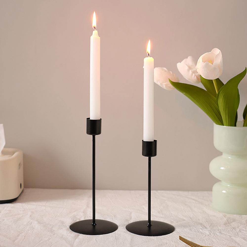 1pc Candlestick Crafts Simple Nordic Desk Candle Ornament Candle Holder for Dining Room Thanksgiving Wedding Festivals Gift