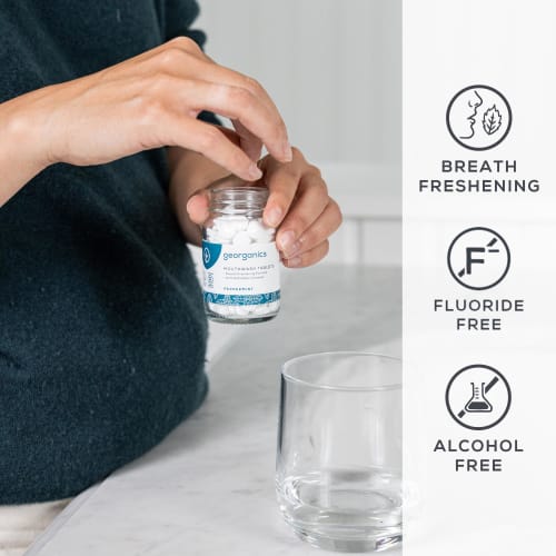 GEORGANIC Mouthwash Tablets (Orange), 180 Tablets, Oral Care, Mouthwash