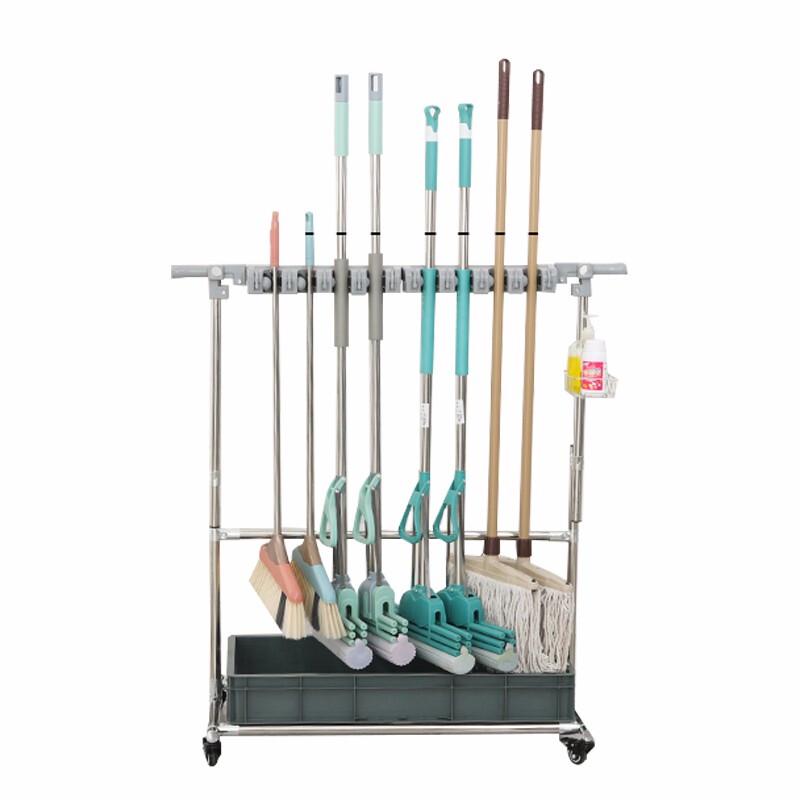 Adjustable Floor-Standing Mop and Broom Holder