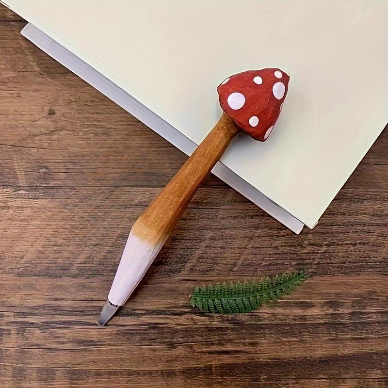 

1 шт. Художественная шариковая ручка в форме гриба из дерева - Уникальная письменная канцелярия, Идеальный подарок для студентов и профессионалов. White