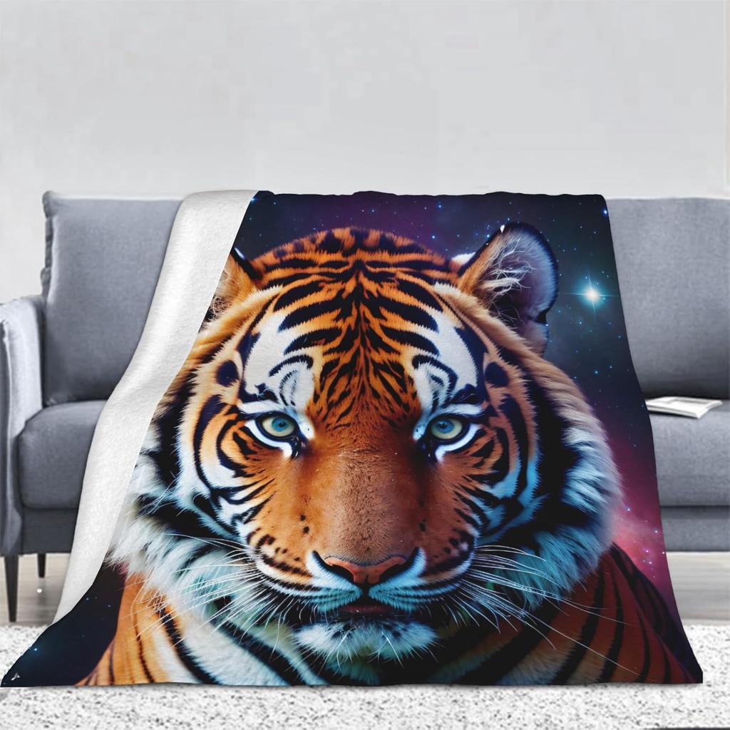 3D Tiger Decke Super Weich für Frühling Herbst Modern Line Art Wildtiere Muster Decke Überwurf für Bett Couch Sofa King Size