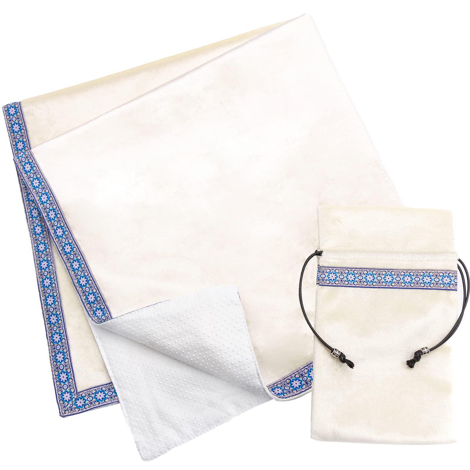

[Featured in Anemone February Issue] MARDUK Tarot Cloth, Pastel Colors, Non-Slip, for Tarot Cards and Oracle Cards, Cute, 65cm x 65cm (Ivory)