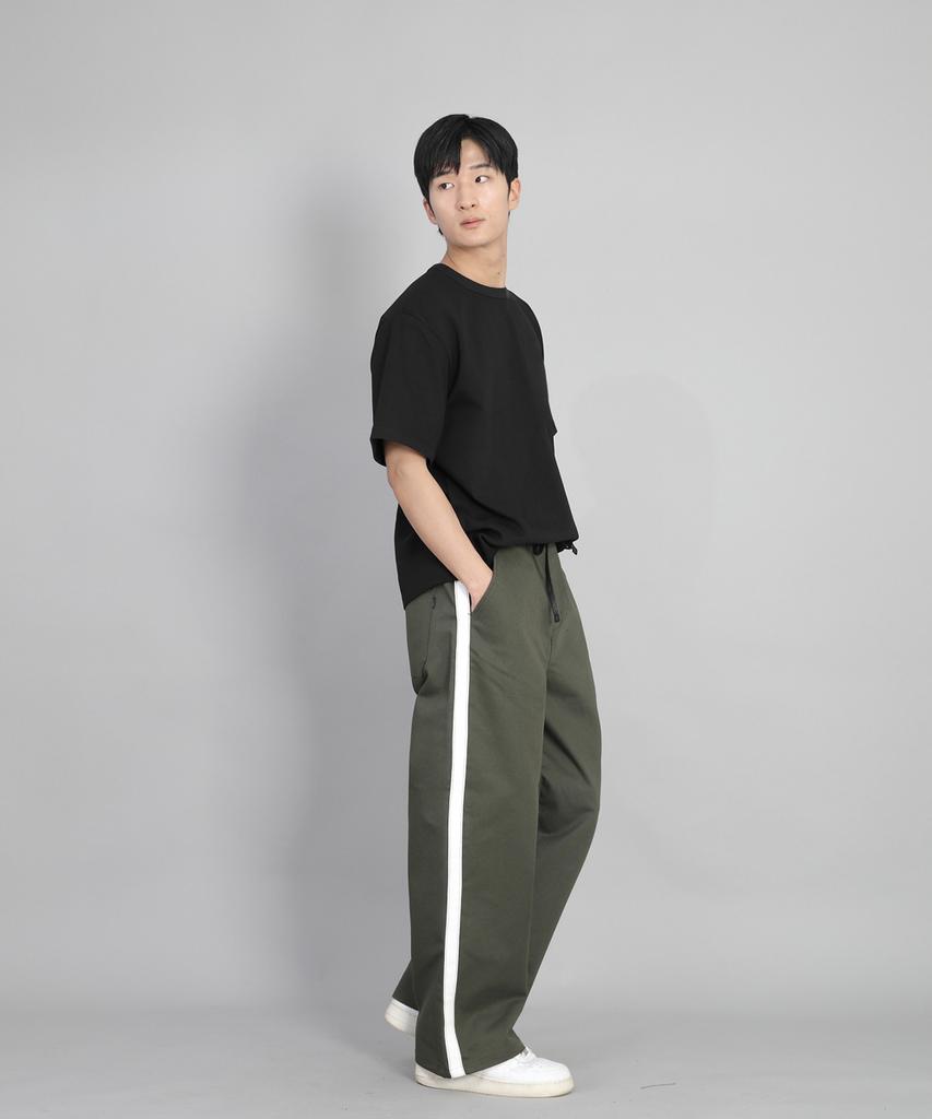 Seinteukeulu White P-Line Ex Wide Pants Plw-341 Khaki