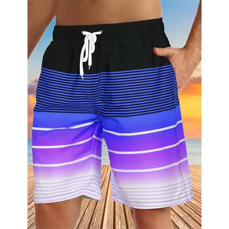 Elastic Waist Jogging Shorts Swim Trunks Board Shorts Summer Beach Shorts With 3D Print Y2k Shorts For Men Ropa Hombre