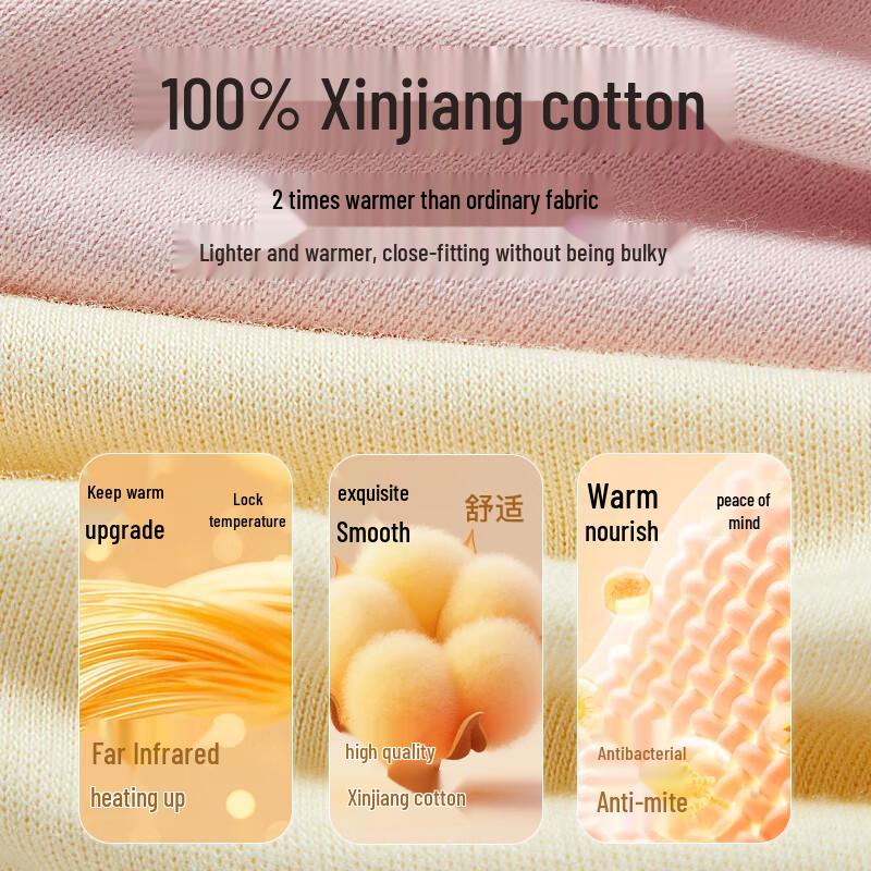 Women's 100% Cotton 10A Anti-Bacterial Thermal Leggings - 2 Pack