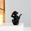 3pcs/set Miniature Monkey Figurines Home Dormitory Dormitory Decoration X3UC