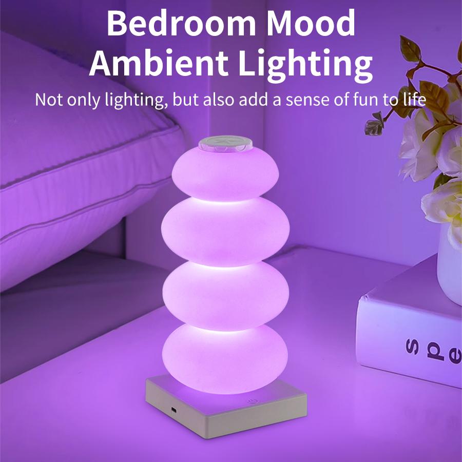 Rechargeable Touch LED Table Lamp RGB 16 Colors Dimmable Night Light For Living Room Bedroom Party Bar Decor LED Strip Light