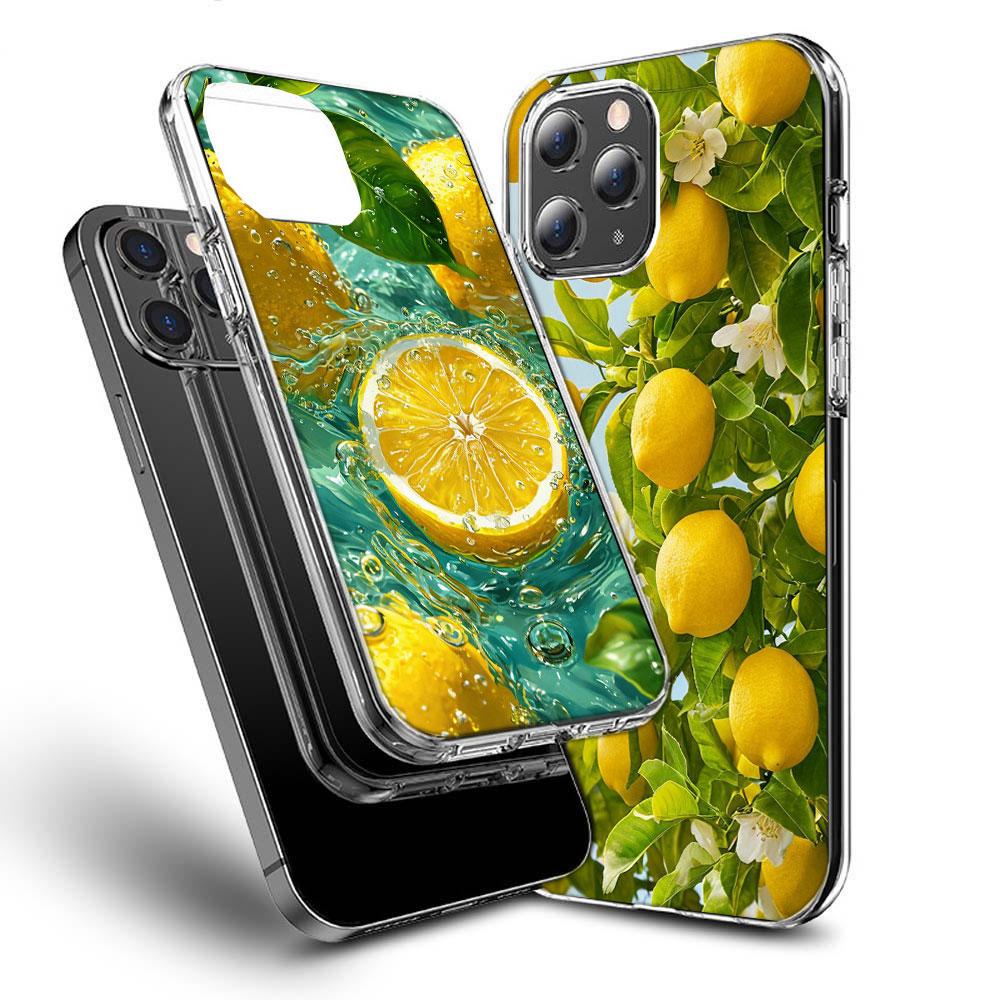 Refreshing Yellow Lemon In Summer Phone Case For Iphone 16E 15 Pro 14 Plus 17E 16 17 Pro Max Air 11 12 13 Mini Shockproof Cap