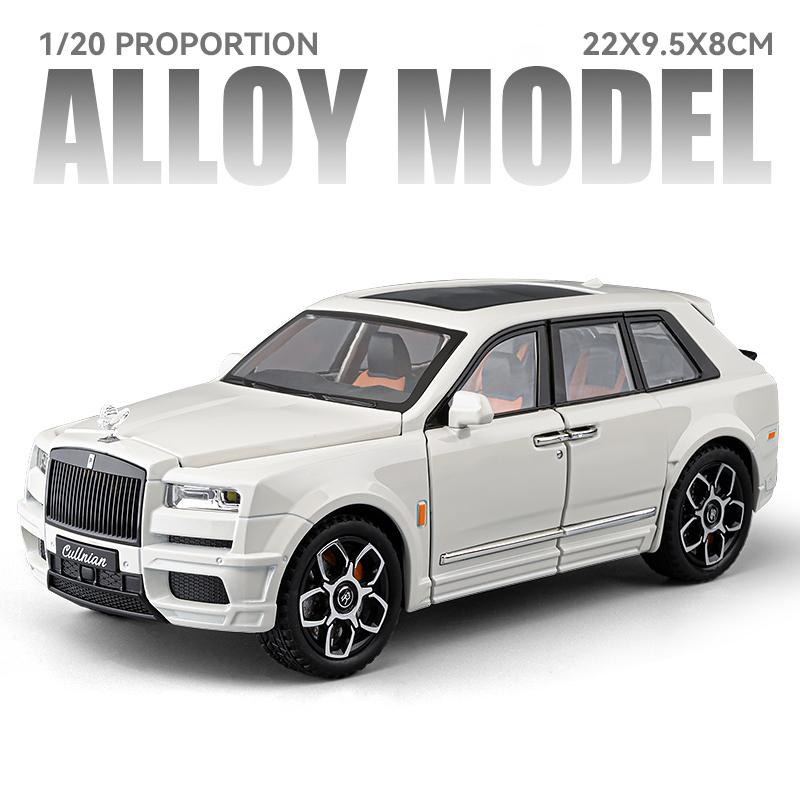 

1/20 Rolls Royce SUV Cullinan Alloy Luxy Car Model Diecast Metal Vehicles Car Model Simulation Sound and Light Children Toy Gift белый