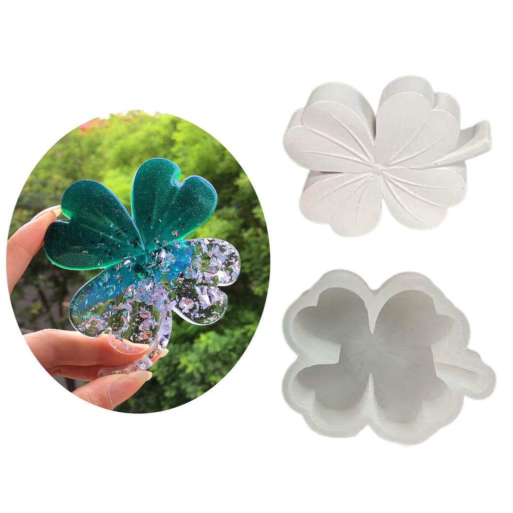 Clover Candle Molds Four Leaves Candle Molds for DIY Candle Soap Craft Home Decorations Christmas Gift