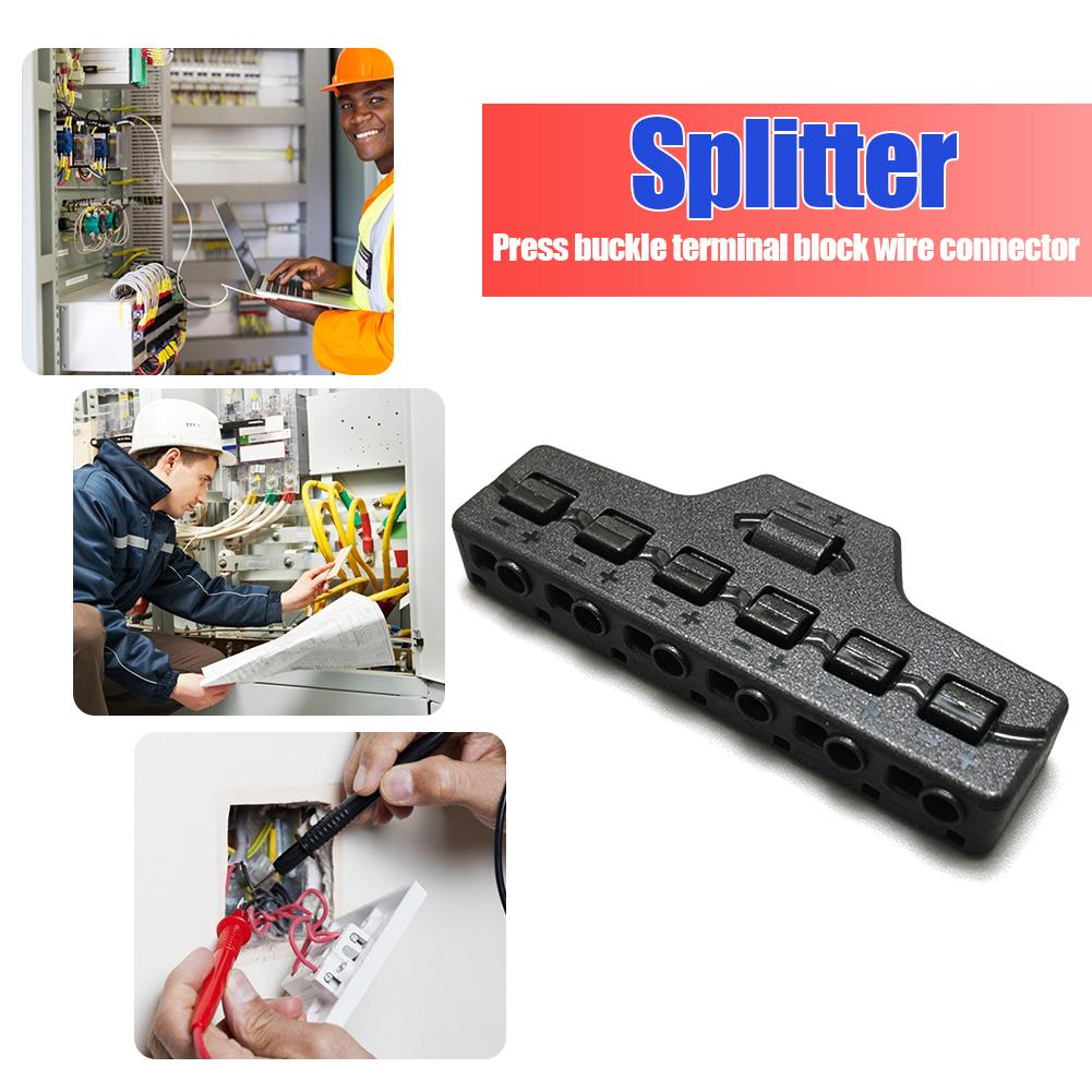 6/3Ports Out Line Splitter Quick Connect Low Voltage Wire Splitter Distribution Block For Lighting Led Strip Connection Terminal