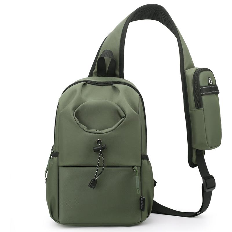 Men's Messenger Bag Oxford Cloth Water Bottle Holder Water Resistant Crossbody Bag Large Capacity Commuter Sling Bag For Daily Use