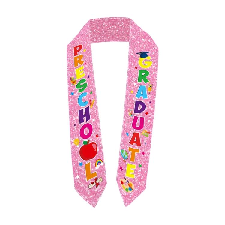 Fun Themed Graduation Sash For Children Preschool Ceremony Colorful Printed Decorative Stole Children's Graduation Stole