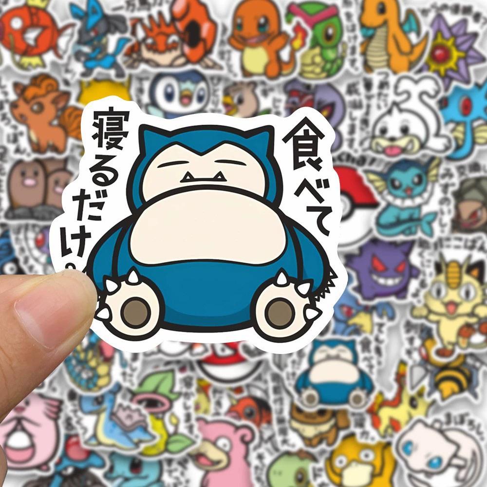 10/30/56pcs Cute Anime Stickers Cartoon Pikachu Decal DIY Laptop Phone Case Water Bottle Car Graffiti Decoration Sticker
