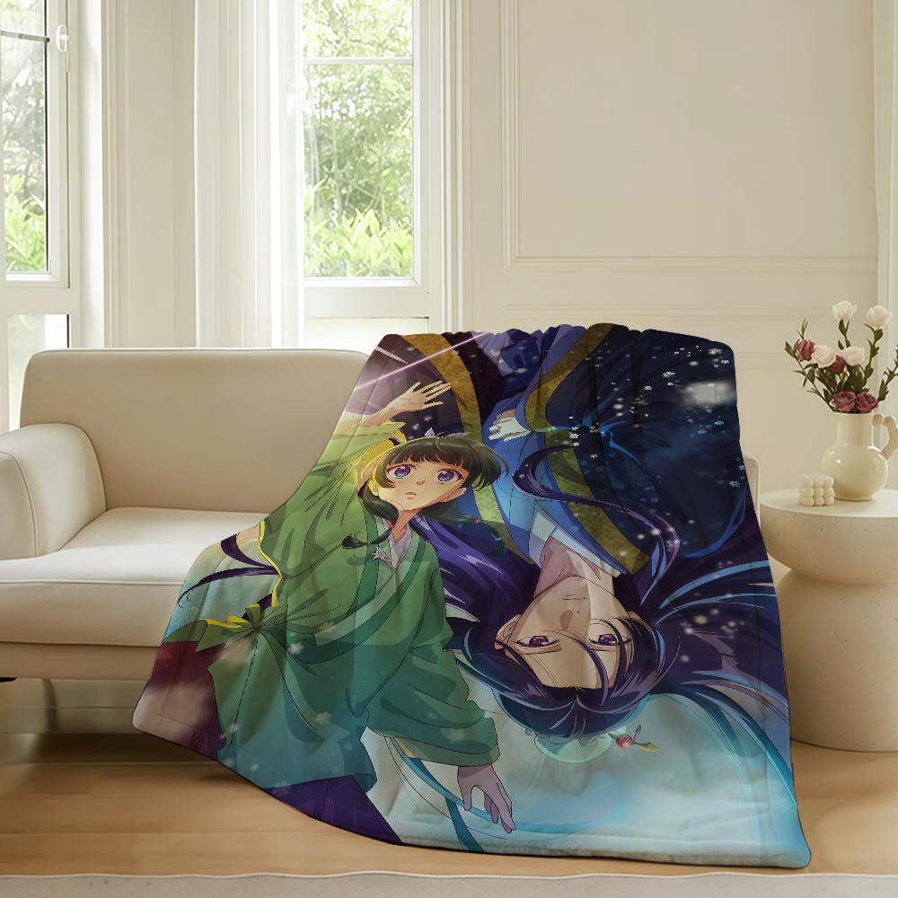 Anime The Apothecary Diaries Blanket For Sofa Office Bed Plane Travel Sleep Read Relax Camping Soft And Warm