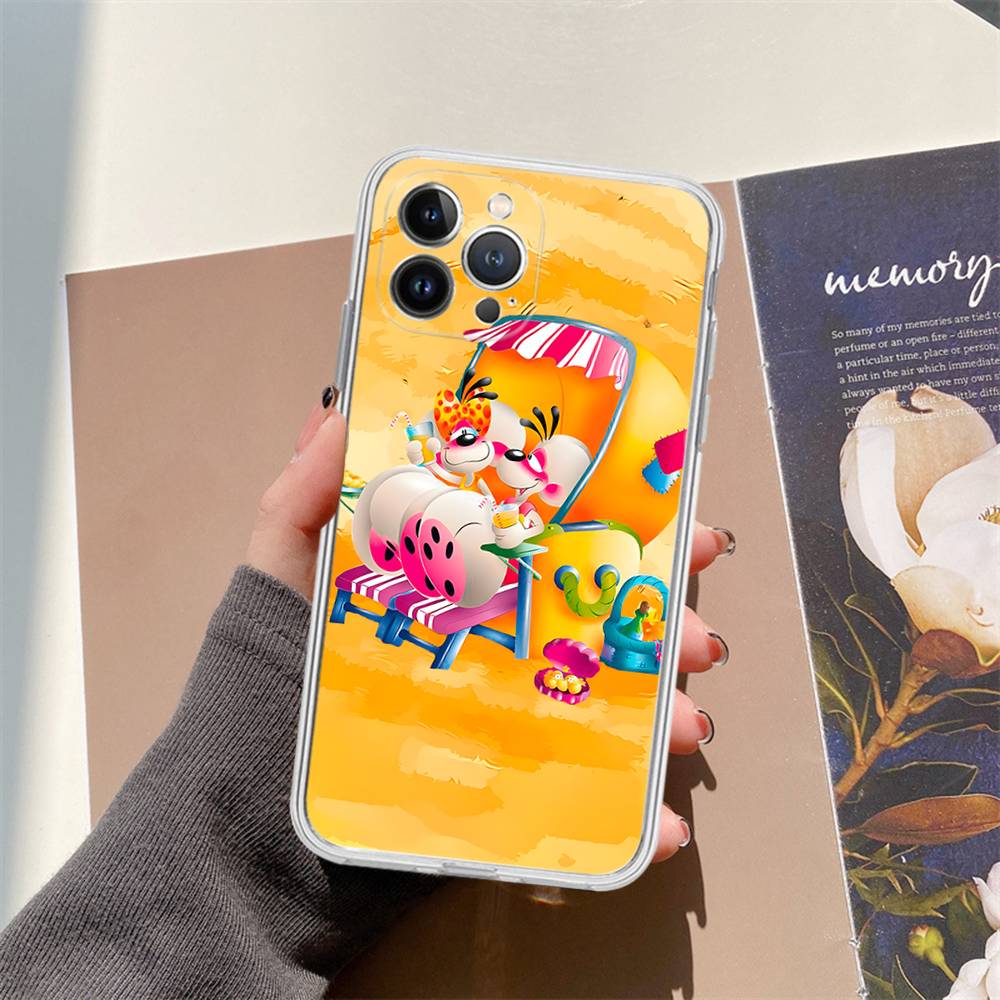 Cartoon D-Diddl Transparent Phone Case for iPhone 17 Air 16 Pro Max 15 14 13 12 11Plus Shockproof Cover