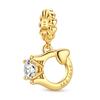 Original 925 Sterling Silber Charm Perle Goldene Serie Zirkon Anhänger Passend für Original Armband Halskette Für Frauen DIY Schmuck Geschenk