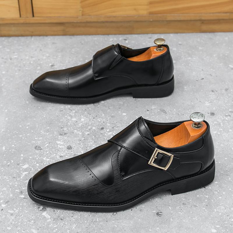 

Fashion Size 38-46 Business Men Formal Leather Shoes European-style Casual Comfortable Fashionable Brand Derby Shoes Social Shoes Men 38 чёрный