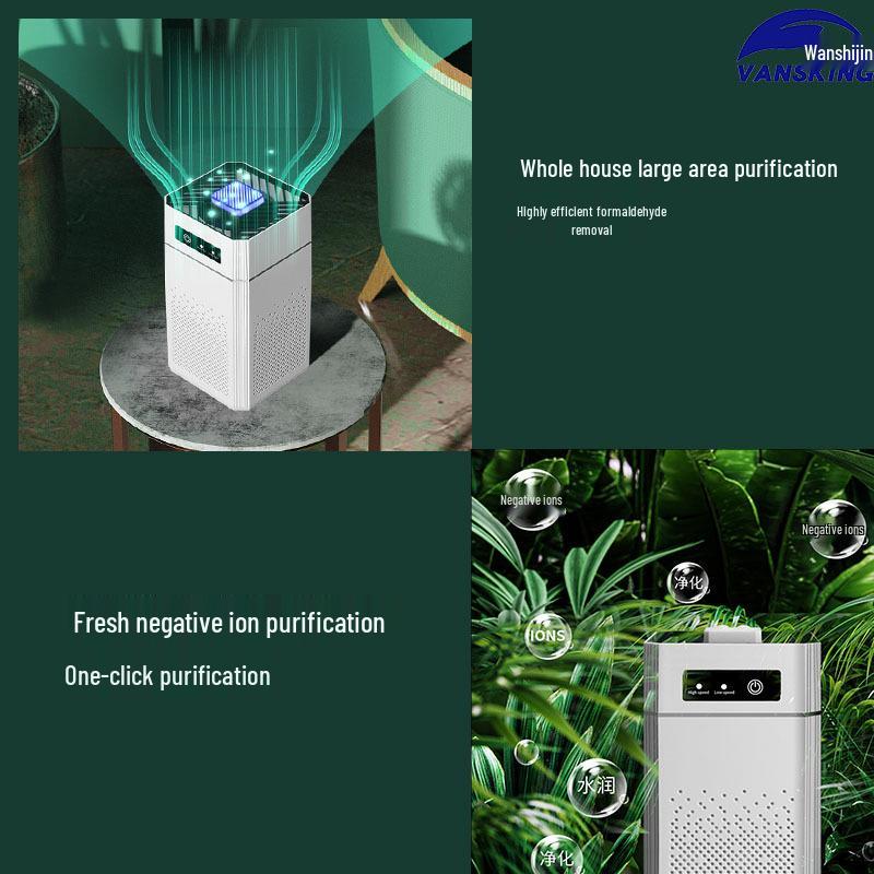 Smart Desktop Air Purifier with Negative Ion Technology for Home and Office Odor Removal