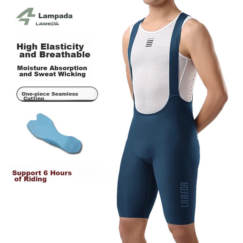 Cycling Shorts, Bib Shorts, One-Piece Shorts for Men, Summer Professional Mountain And Road Bike Shorts, Haoyue Black, 2XL