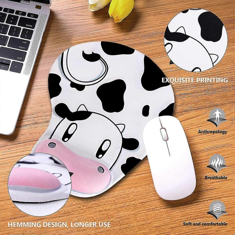 Mouse Pad Ergonomic Mouse Pad Wrist Protection Elastic Gel Wrist Rest$ Anti-slip Rubber Base Mouse Pad With Wrist Support$ Cartoon Mouse Pad Wrist Sup