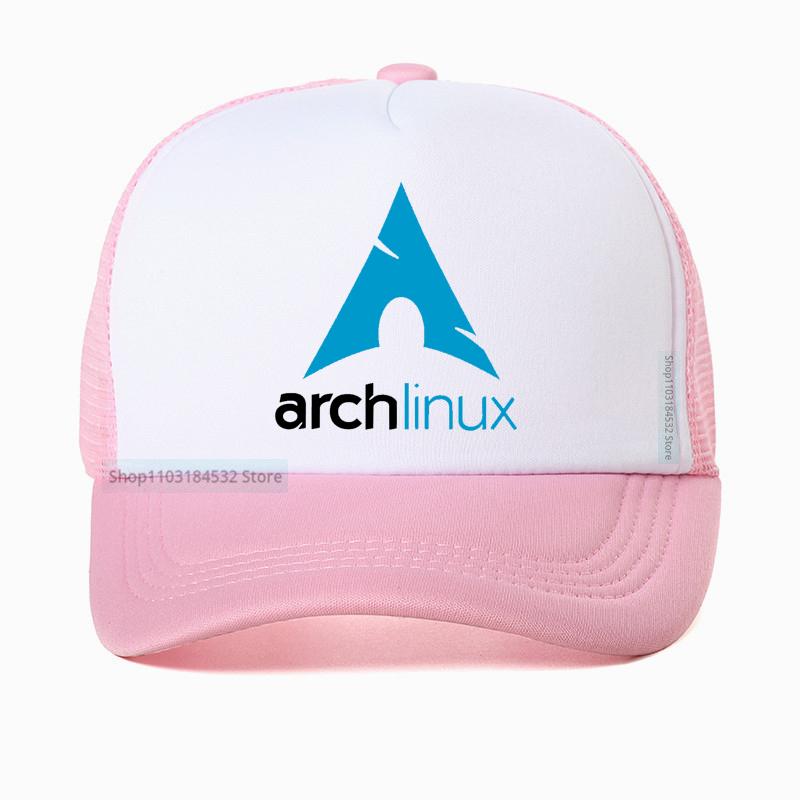 Berretto da Baseball Unisex Arch Linux Rete Traspirante Fresco Estate Regolabile Cappellino da Papà Snapback Casquette