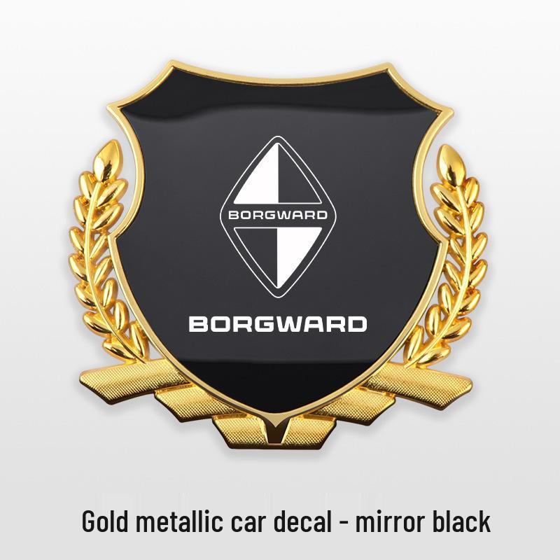 Ear Wheat Side Emblem Stickers for Borgward BX3/BX5/BX6/BX7 - Metal Body Decoration for Car Windows.