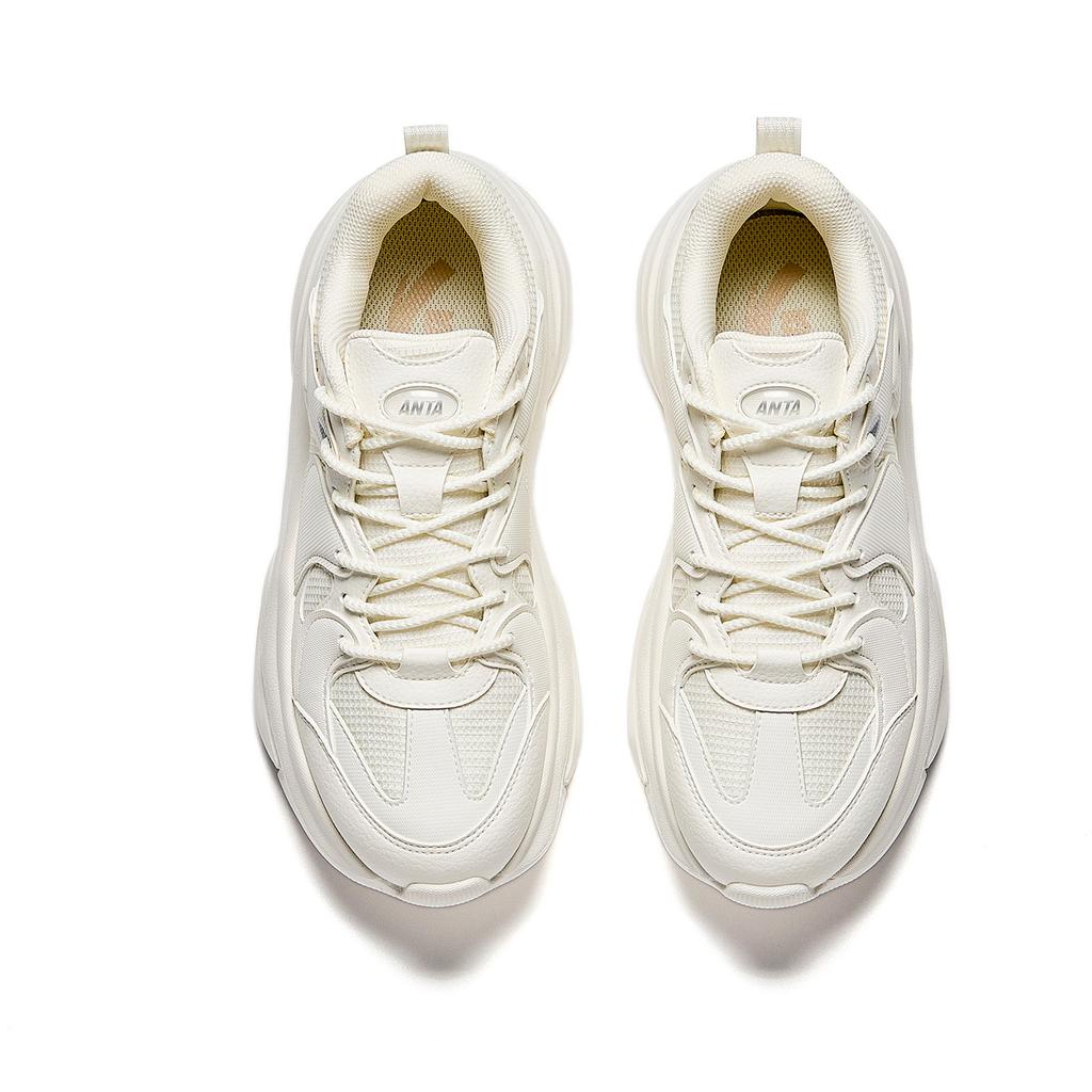 Anta Meow Meow Shoes 6 Trendy Versatile Wear Resistant Height Increasing Low Top Casual Shoes Thick Sole Dad Shoes Women sneaker White 922548888-1