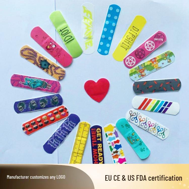 Custom Logo Elastic Bandage: Irregular Fingertip & Elbow Joint Plaster, Various Customizable Sizes