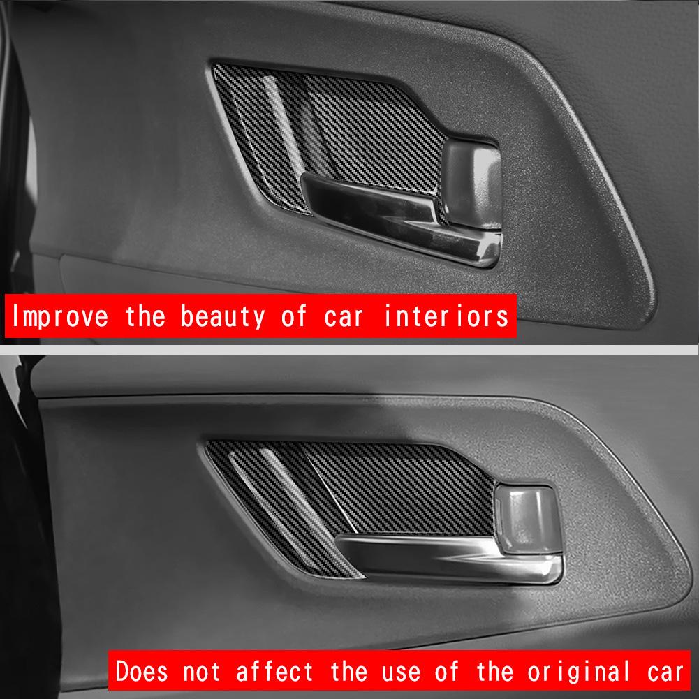 For Toyota PRIUS 60 Series 2023 2024  Inner Door Bowl Panel Inside Handle Protector Cover Interior Mouldings Auto Style Sticker
