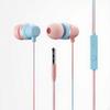 Corded InEar Earphones, Stereo Headset, With Mic, Ergonomic, Black Pink Blue Other