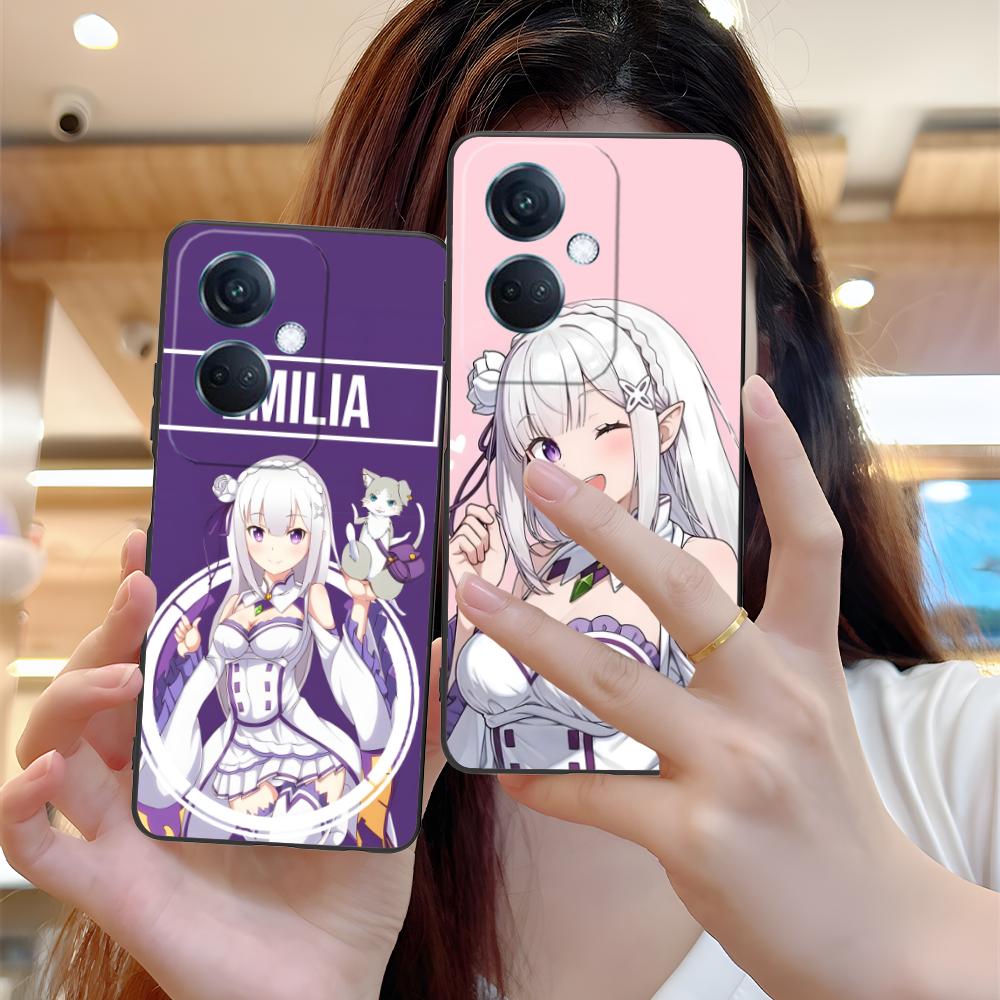 ReZero Emilia Waifu Matte TPU Mobile Phone Case for OPPO Find X9 X8 X7 X6 X5 X3 X2 Plus s Pro Ultra Lite Colorful Printing Cover