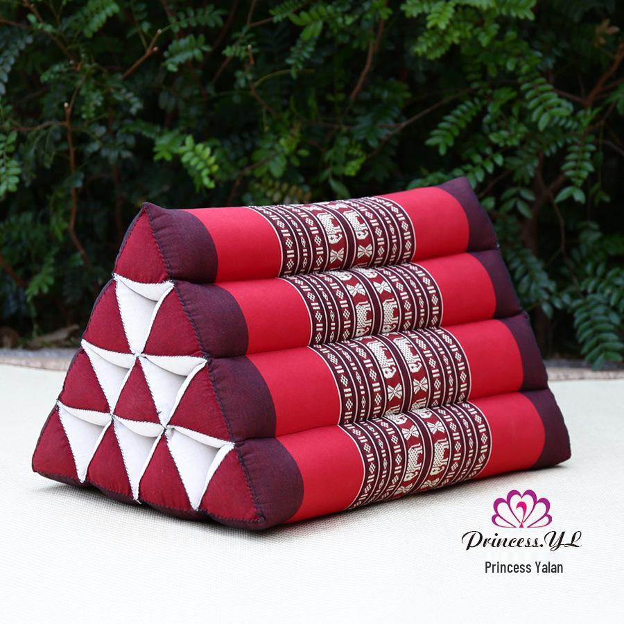 Thailand Triangle Tatami Cushion: Kapok Lumbar Pillow & Sofa Back Support.