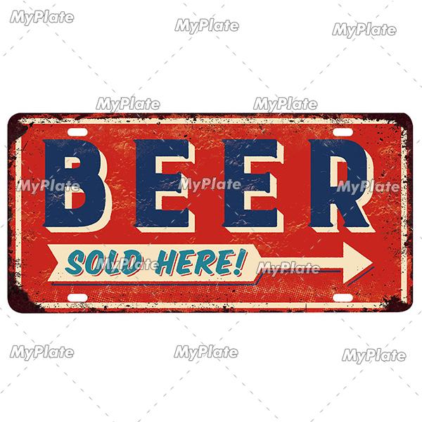 Bar Zeichen Nummernschild Bier Metall Zeichen Zinn Zeichen Vintage Dekor Zimmer Dekor Metall Plaque Mann Höhle Tiki Bar Zeichen wohnkultur
