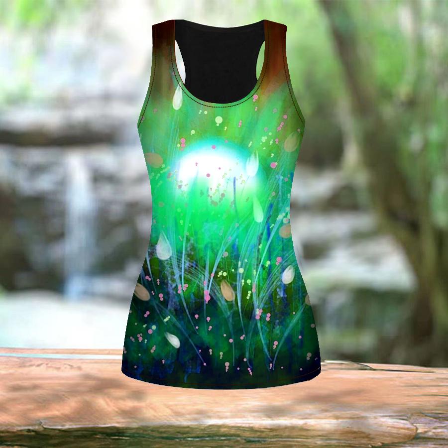 3D Illuminated Flower Print Women Workout Yoga Gym Printed Summer Sport Shirts Plus Size Vests