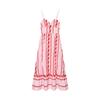 Women's Summer New European and American Style Hollow Embroidery Suspender Midi Dress