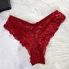 Rote sexy Dessous Damenunterwäsche durchsichtige Nachtwäsche Spitze Nachthemd und Höschen Pyjama-Sets weibliche sexy Nachthemd