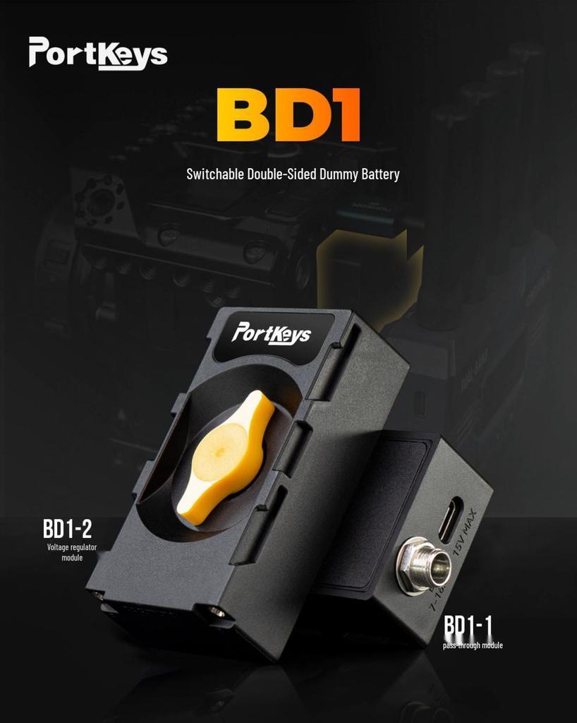 Aike BD1 Dual-Sided Dummy Battery NPF System with Switchable Monitor Power Supply and Mount