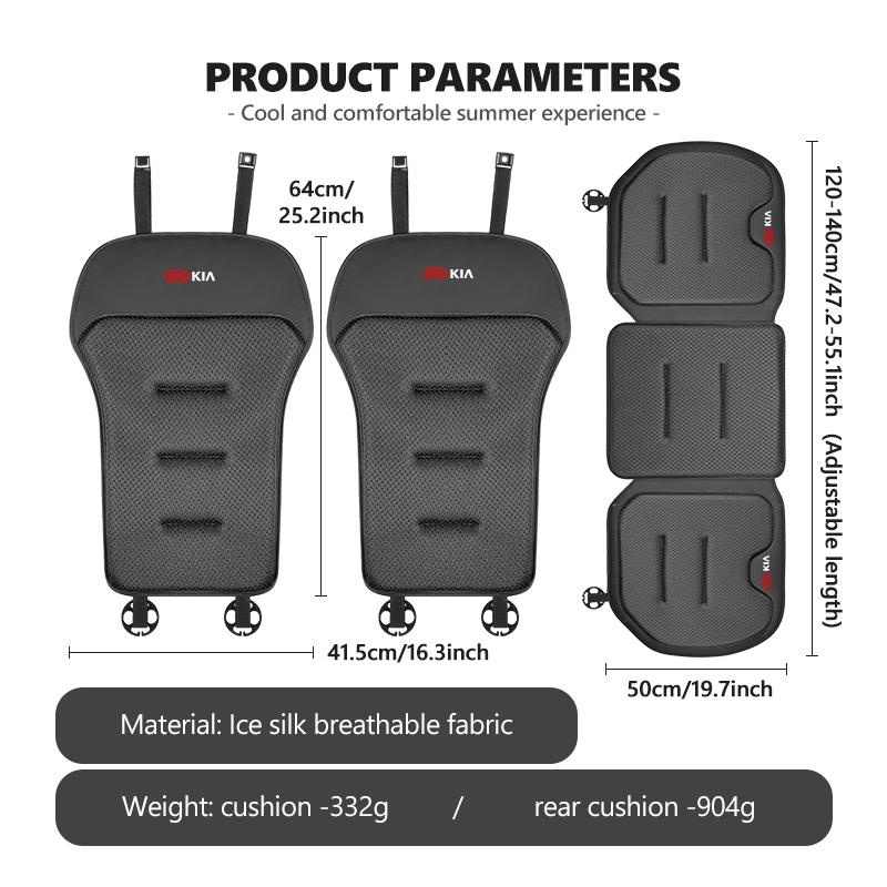 Non-slip Car Seat Cushion Breathable Seat Height Increase Pad Backrest Mat For KIA Cadenza Carens Carnival Cerato Ev6 FORTE K5