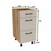 Kitchen Cabinet with Drawers Super Slim 40 Capri Oak Evoke Cashmere Front