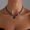 Sweet and Cool Spice Girls Ins Wind Crystal Drip Oil Love Necklace Light Luxury Simple Necklace