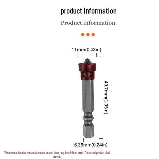 50L Magnetic Short Cross Head Screwdriver for Electric Drills