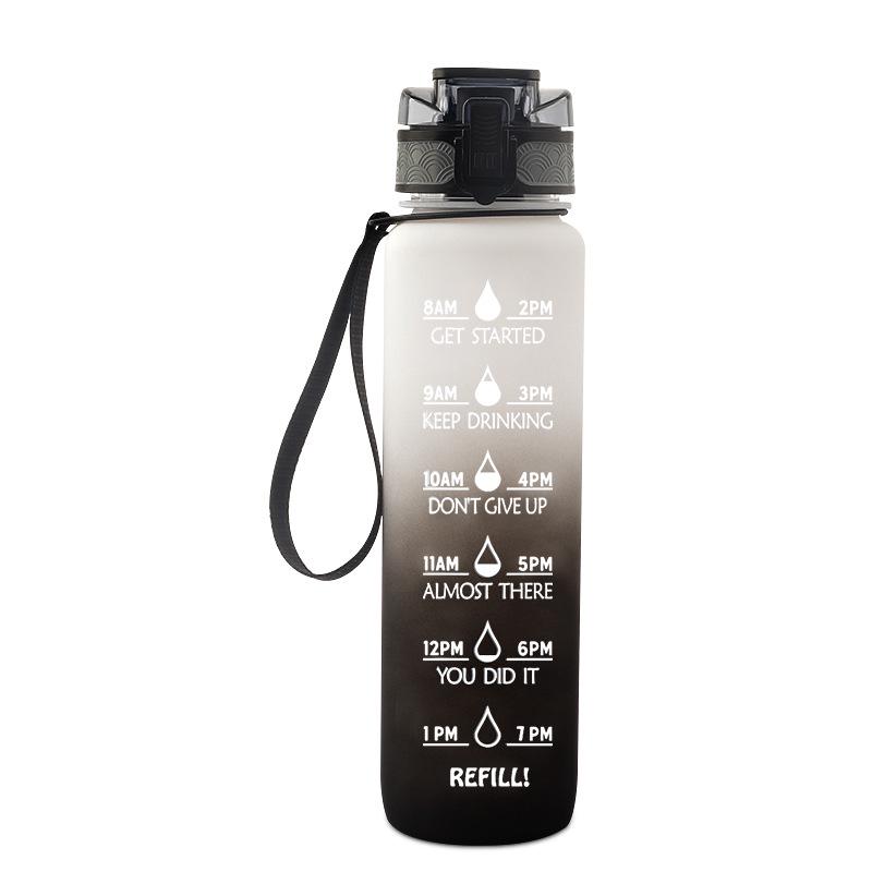 1000ml Large Capacity Tritan Sports Water Bottle with Handle for Fruit Tea